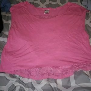 A pink shirt